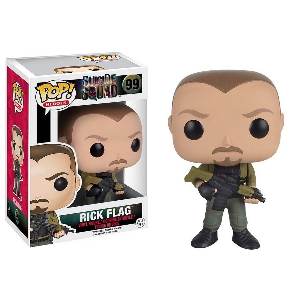 FUNKO FUNKO POP! SUICIDE SQUAD - RICK FLAG BOBBLE HEAD KNOCKER FIGURE