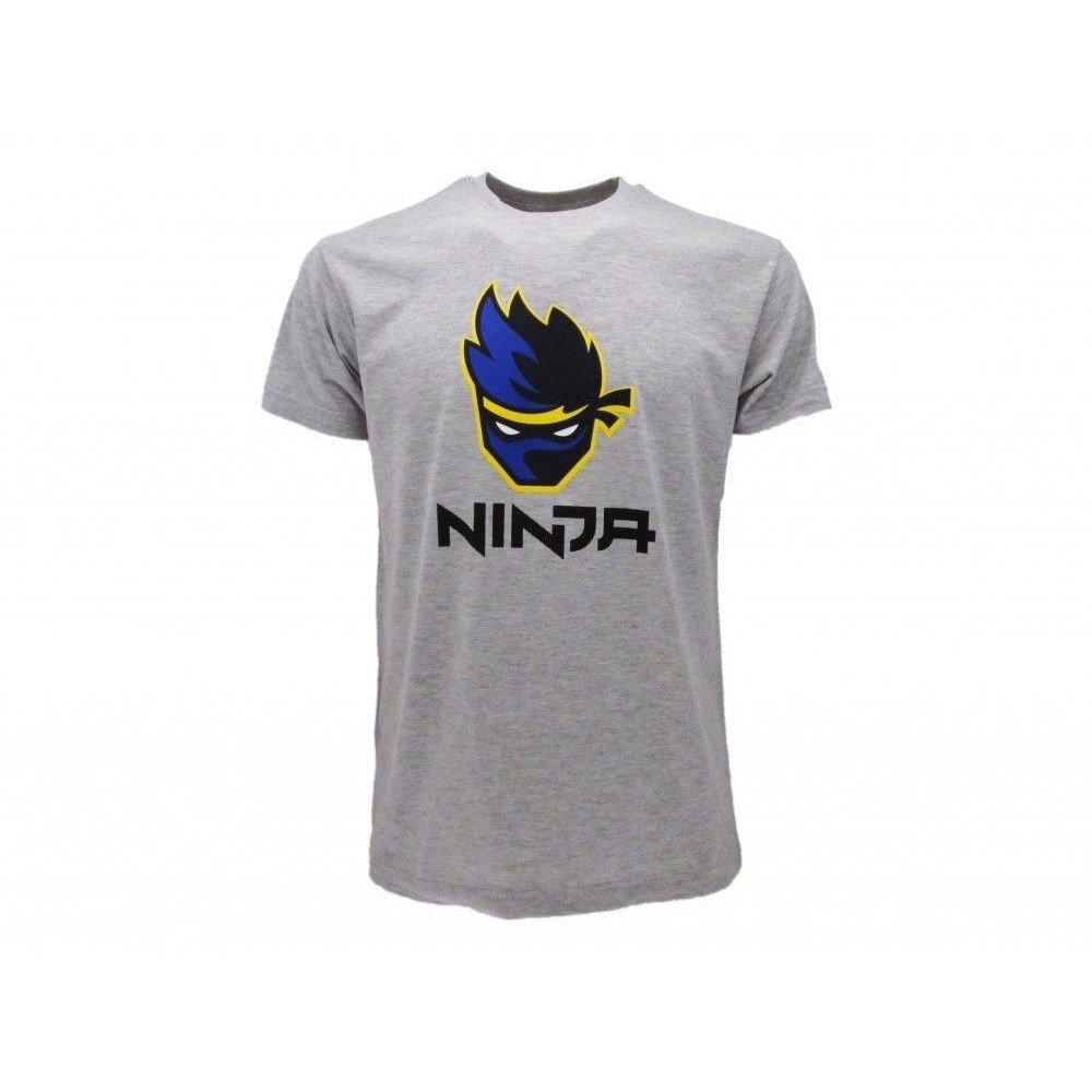 MAGLIA T SHIRT NINJA LOGO GRIGIA