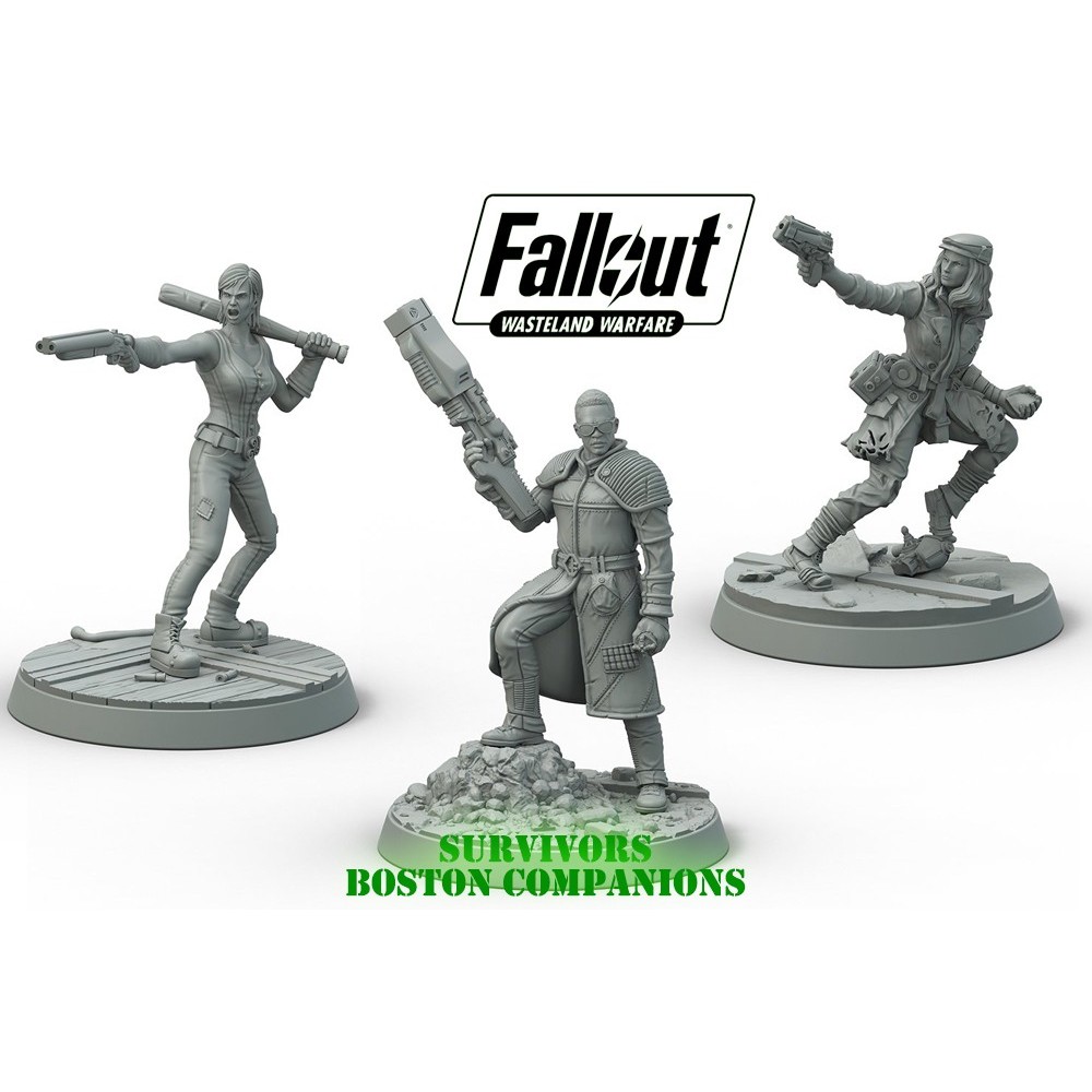 MODIPHIUS ENTERTAINMENT FALLOUT WASTELAND WARFARE - SURVIVORS BOSTON COMPANIONS MINIATURES SET