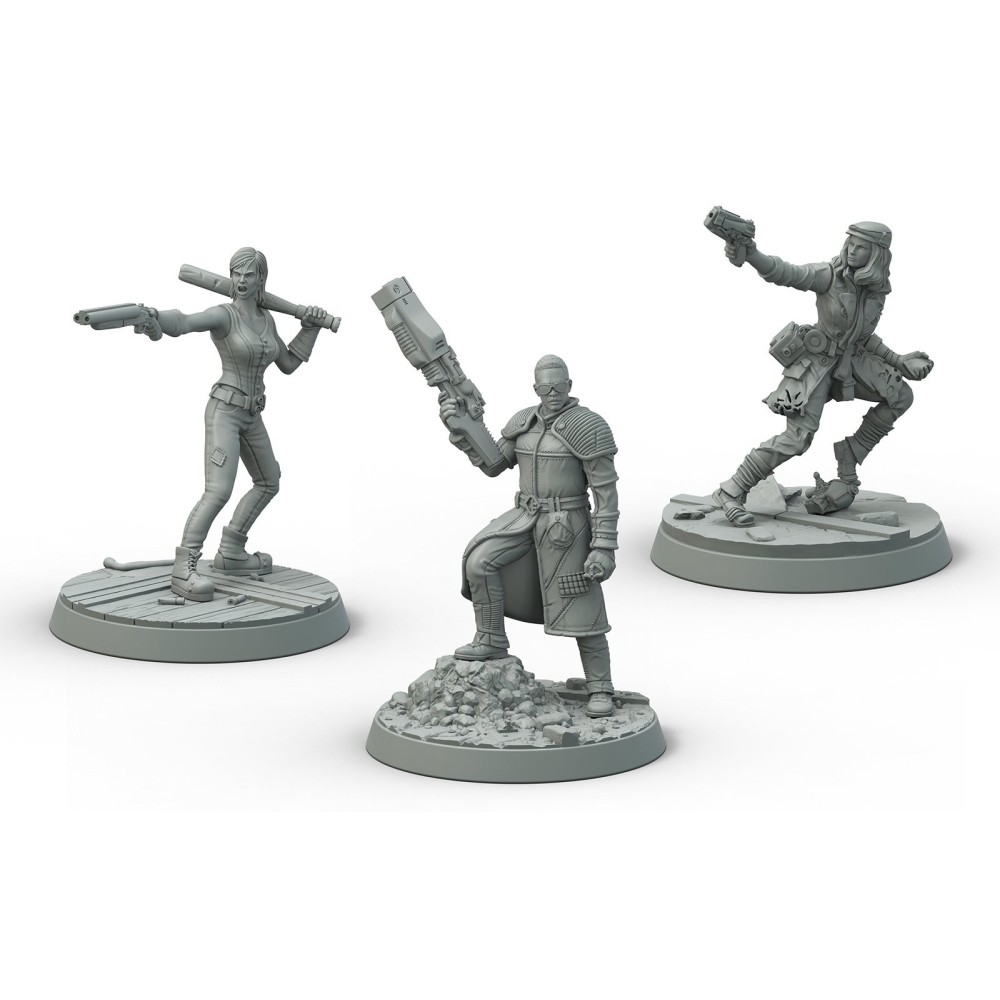 MODIPHIUS ENTERTAINMENT FALLOUT WASTELAND WARFARE - SURVIVORS BOSTON COMPANIONS MINIATURES SET