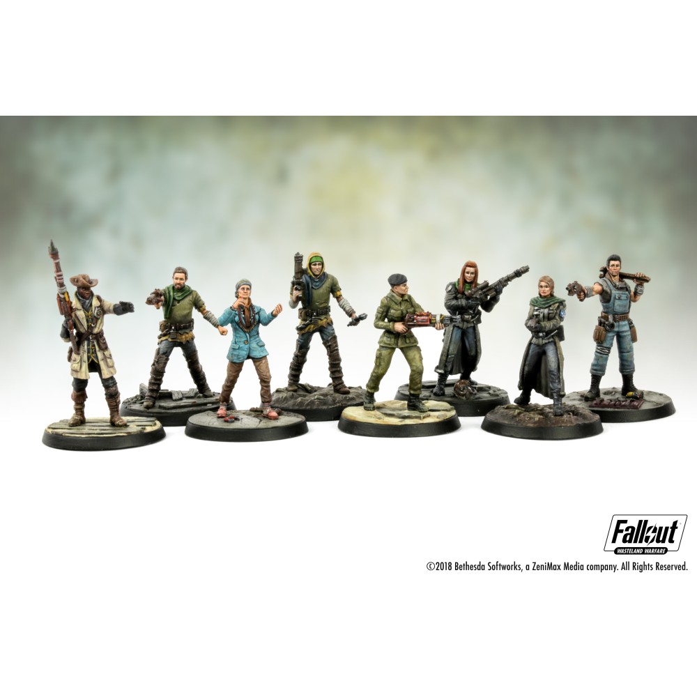 MODIPHIUS ENTERTAINMENT FALLOUT WASTELAND WARFARE - SURVIVORS CORE BOX MINIATURES SET