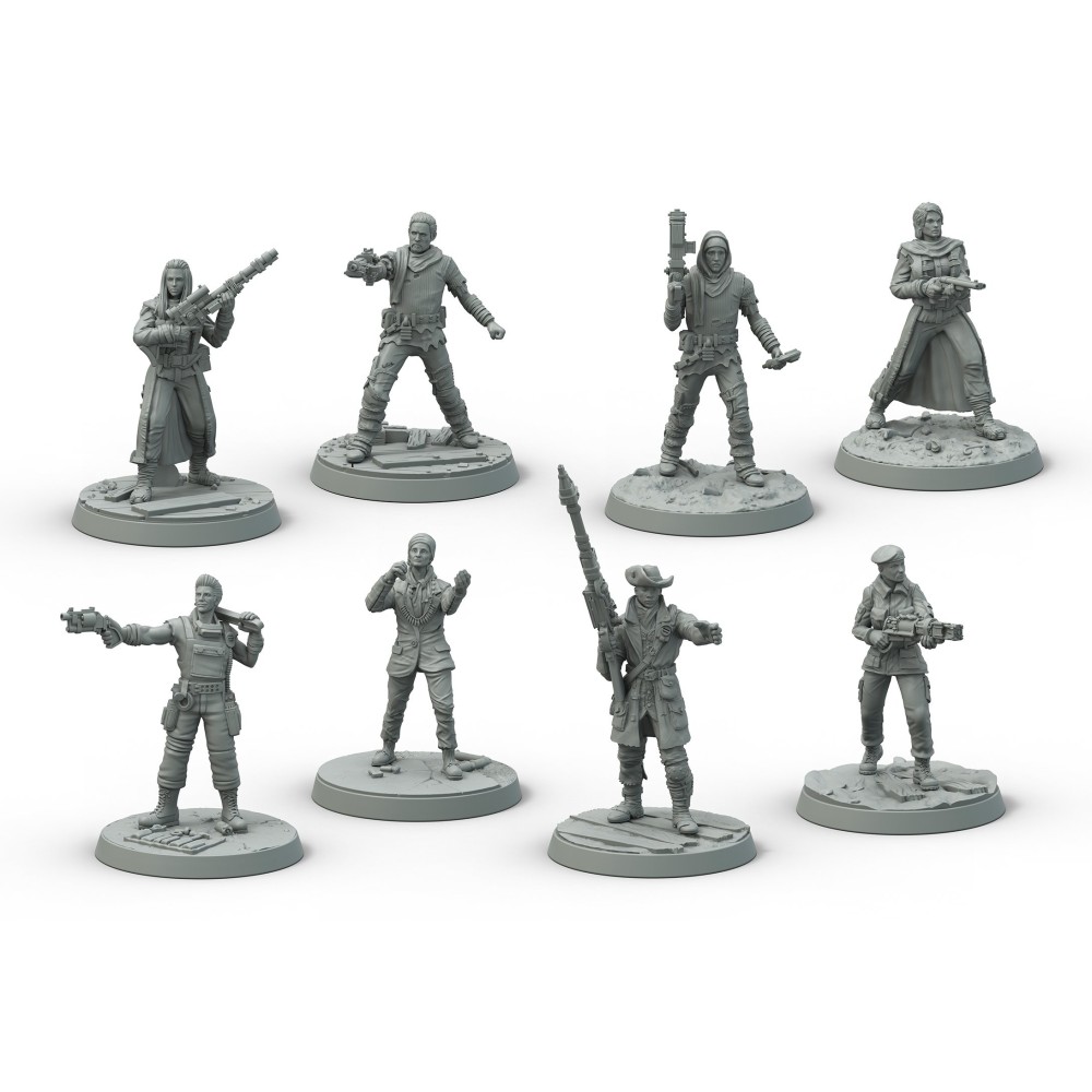 MODIPHIUS ENTERTAINMENT FALLOUT WASTELAND WARFARE - SURVIVORS CORE BOX MINIATURES SET
