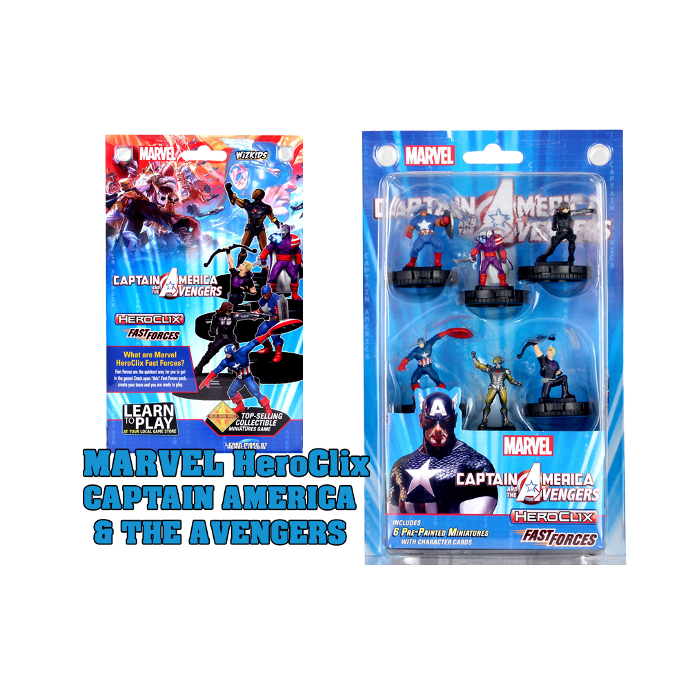 MARVEL HEROCLIX CAPTAIN AMERICA AND AVENGERS FAST FORCES MINIATURES WIZKIDS