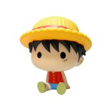 PLASTOY ONE PIECE LUFFY RUBBER BANK FIGURE