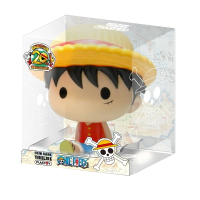 PLASTOY ONE PIECE LUFFY RUBBER BANK FIGURE