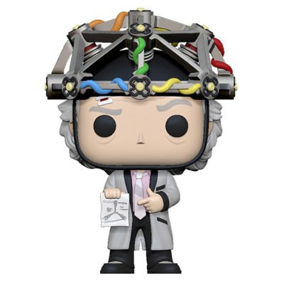 FUNKO FUNKO POP! BACK TO THE FUTURE DOC WITH HELMET BOBBLE HEAD KNOCKER FIGURE