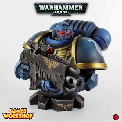 WARHAMMER 40000 ULTRAMARINE PRIMARIS BUSTO STATUA SEMIC