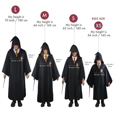 HARRY POTTER WIZARD ROBE TUNICA MAGO GRIFONDORO TAGLIA L CINEREPLICAS