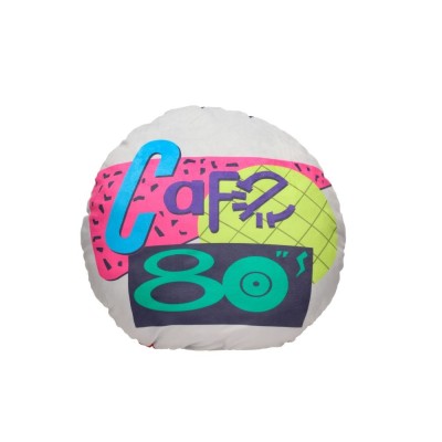 BACK TO THE FUTURE 80'S CAFE ROUND CUSHION PILLOW CUSCINO SD TOYS