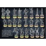 NOBLE COLLECTIONS THE LORD OF THE RINGS CHESS SET SCACCHIERA IN RESINA