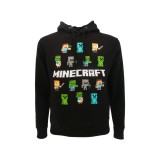 FELPA MINECRAFT PERSONAGGI NERA