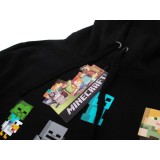 FELPA MINECRAFT PERSONAGGI NERA