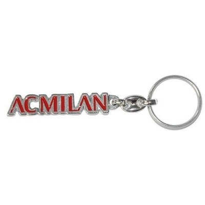 AC MILAN SCRITTA METALLO KEYCHAIN PORTACHIAVI