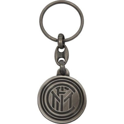FC INTERNAZIONALE LOGO GRIGIO METALLO KEYCHAIN PORTACHIAVI