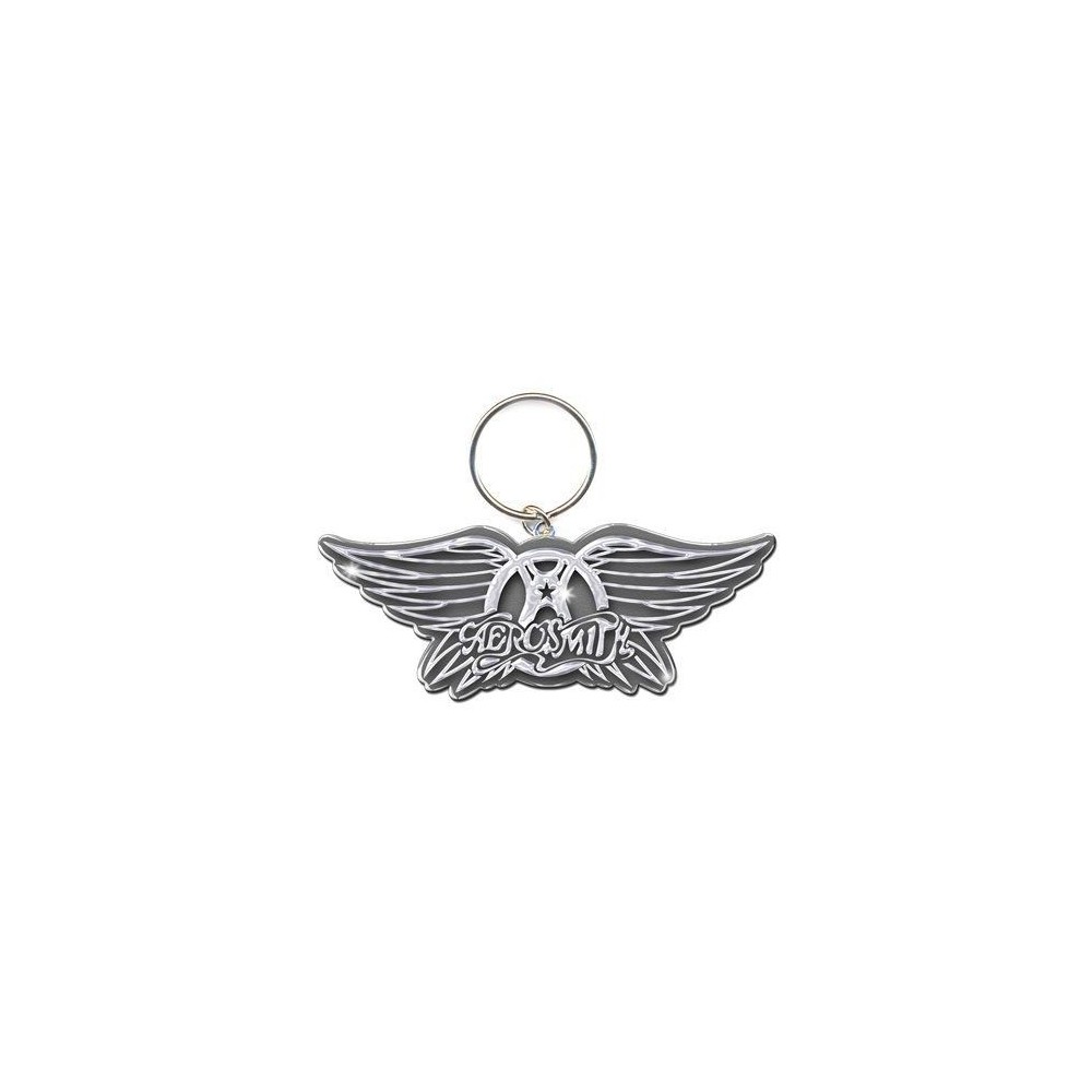 AEROSMITH LOGO METALLO KEYCHAIN PORTACHIAVI ROCK OFF