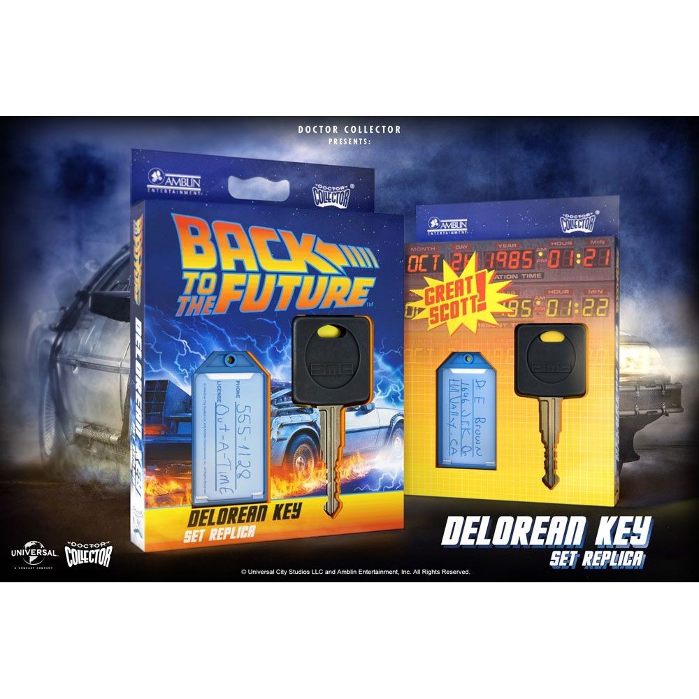 BACK TO THE FUTURE CHIAVE DELOREAN KEY REPLICA DOCTOR COLLECTOR