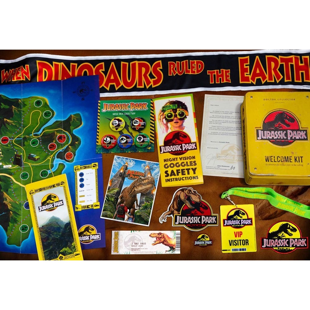 DOCTOR COLLECTOR JURASSIC PARK WELCOME KIT SET DA COLLEZIONE