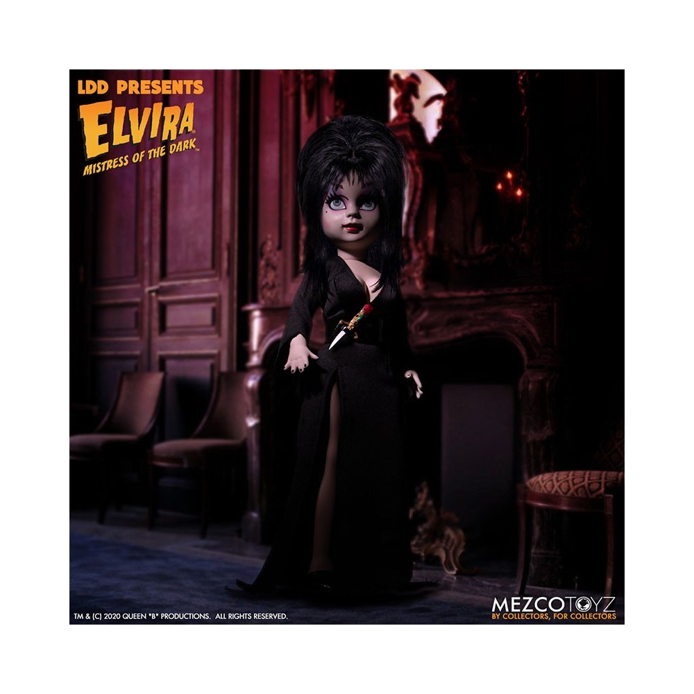 LIVING DEAD DOLLS LDD ELVIRA ACTION FIGURE MEZCO TOYS