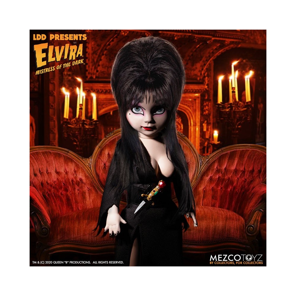 LIVING DEAD DOLLS LDD ELVIRA ACTION FIGURE MEZCO TOYS