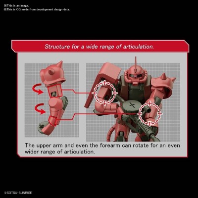 HIGH GRADE HGUC GUNDAM ZAKU II MS-06S 1/144 MODEL KIT BANDAI