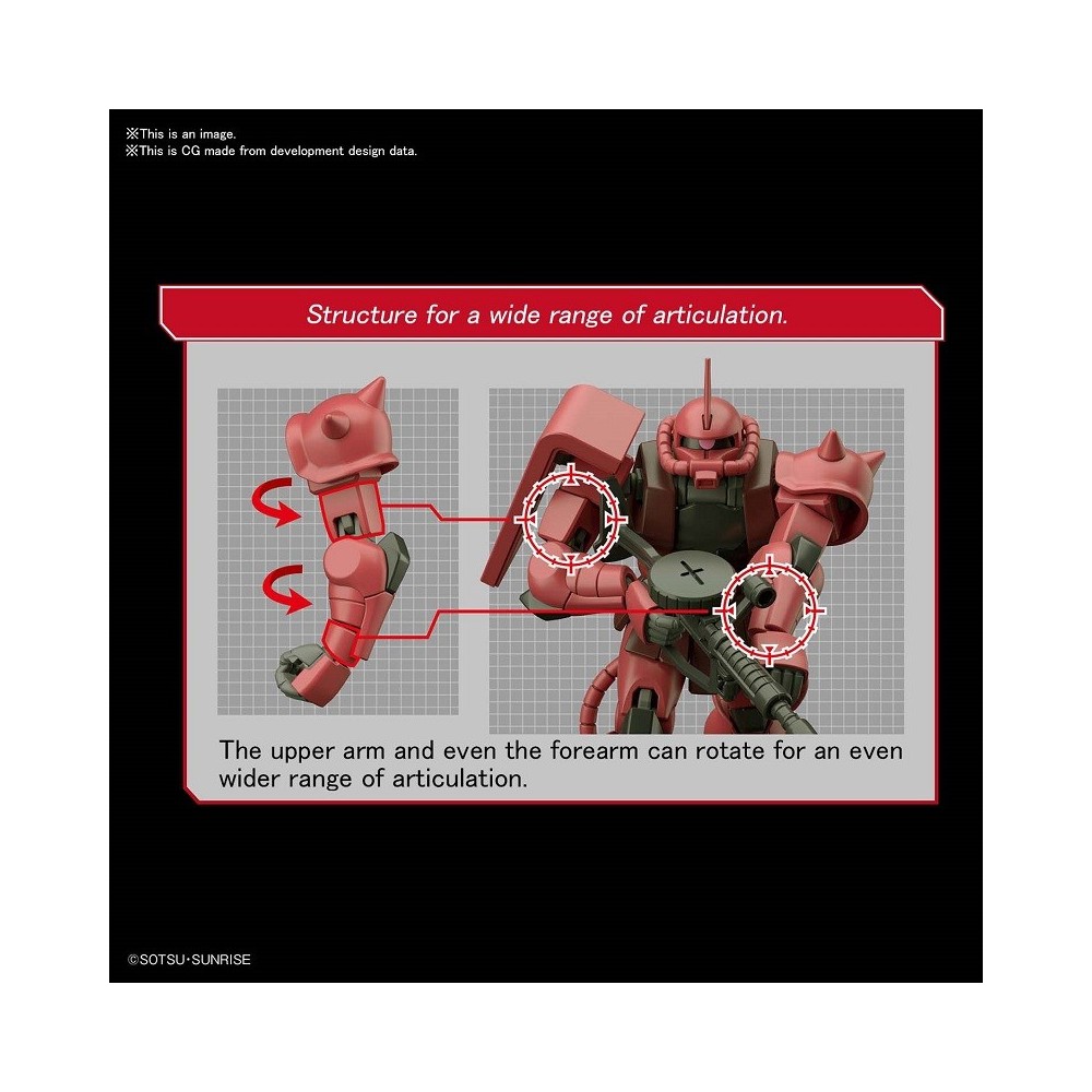 HIGH GRADE HGUC GUNDAM ZAKU II MS-06S 1/144 MODEL KIT BANDAI