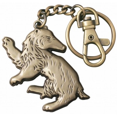 HARRY POTTER HUFFLEPUFF TASSOROSSO METAL KEYCHAIN PORTACHIAVI KEYRING NOBLE COLLECTIONS