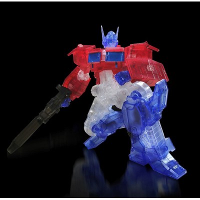 FLAME TOYS TRANSFORMERS OPTIMUS PRIME CLEAR MODEL KIT ACTION FIGURE