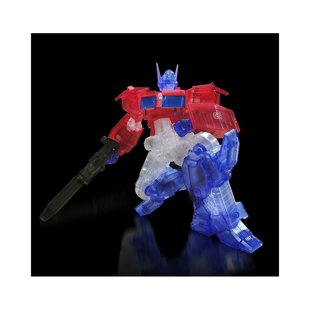 FLAME TOYS TRANSFORMERS OPTIMUS PRIME CLEAR MODEL KIT ACTION FIGURE