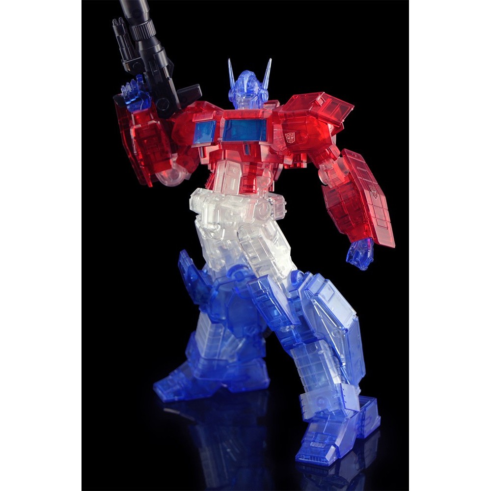 FLAME TOYS TRANSFORMERS OPTIMUS PRIME CLEAR MODEL KIT ACTION FIGURE