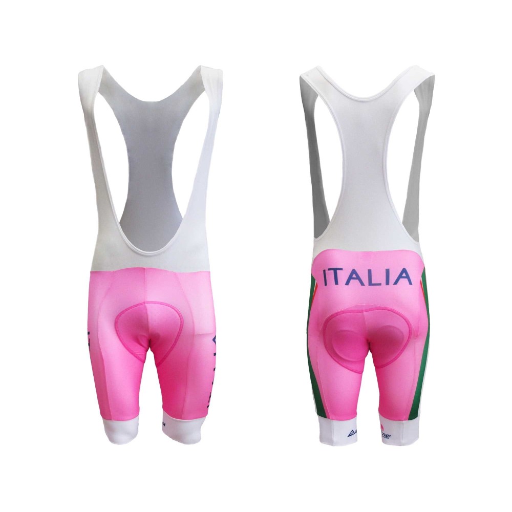 PANTALONCINI SALOPETTE DIVISA CICLISMO ITALIA NAZIONALE ROSA ITALY TEAM CYCLING ALKA