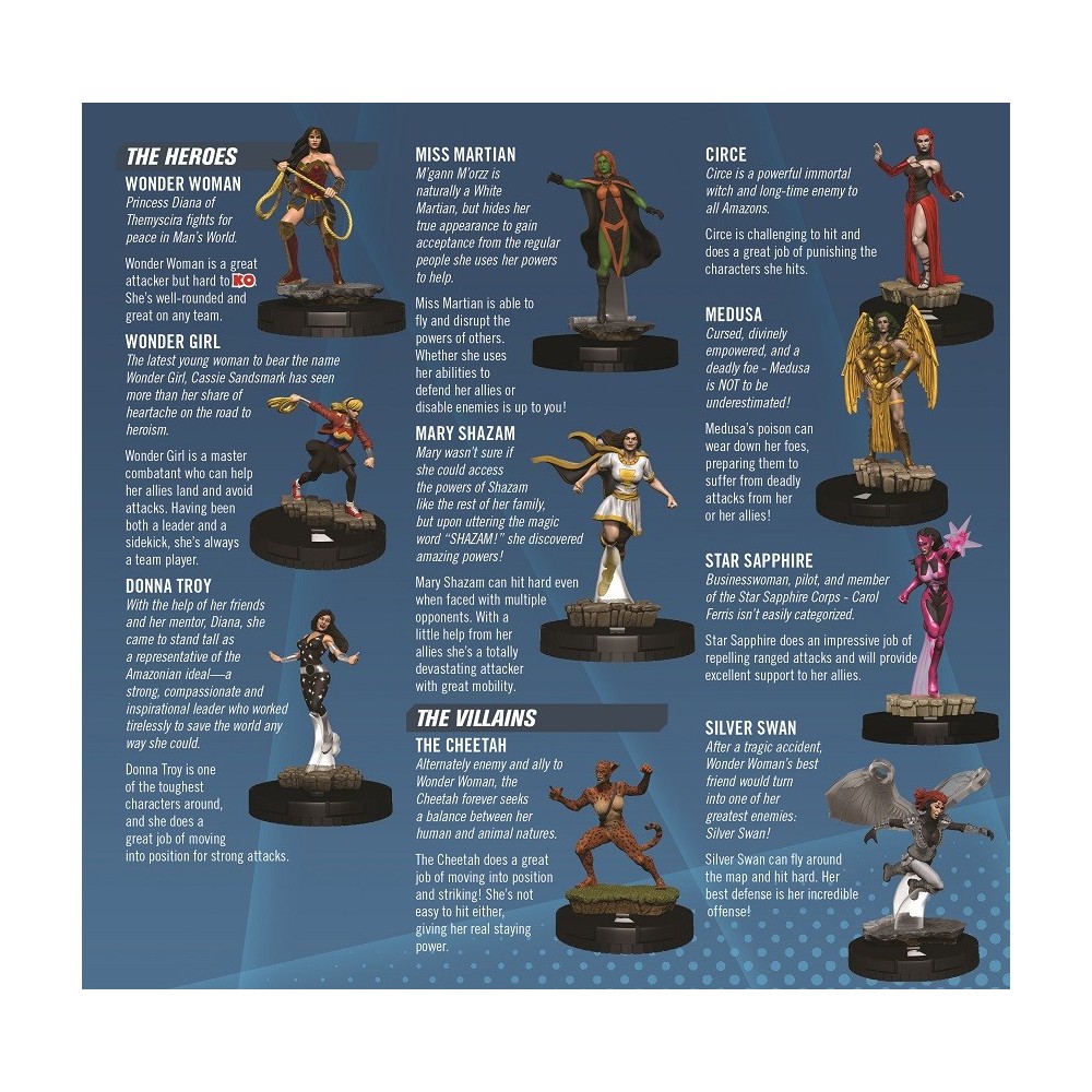 WIZKIDS DC COMICS HEROCLIX WONDER WOMAN 80TH ANNIVERSARY STARTER SET