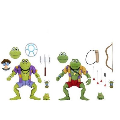TMNT TEENAGE MUTANT NINJA TURTLES GENGHIS AND RASPUTIN FROG ACTION FIGURE NECA