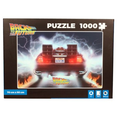 BACK TO THE FUTURE DELOREAN OUT A TIME 1000 PIECES PEZZI JIGSAW PUZZLE 48x68cm SD TOYS