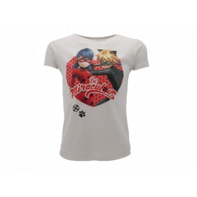 MAGLIA T SHIRT MIRACULOUS LADYBUG CHAT NOIR