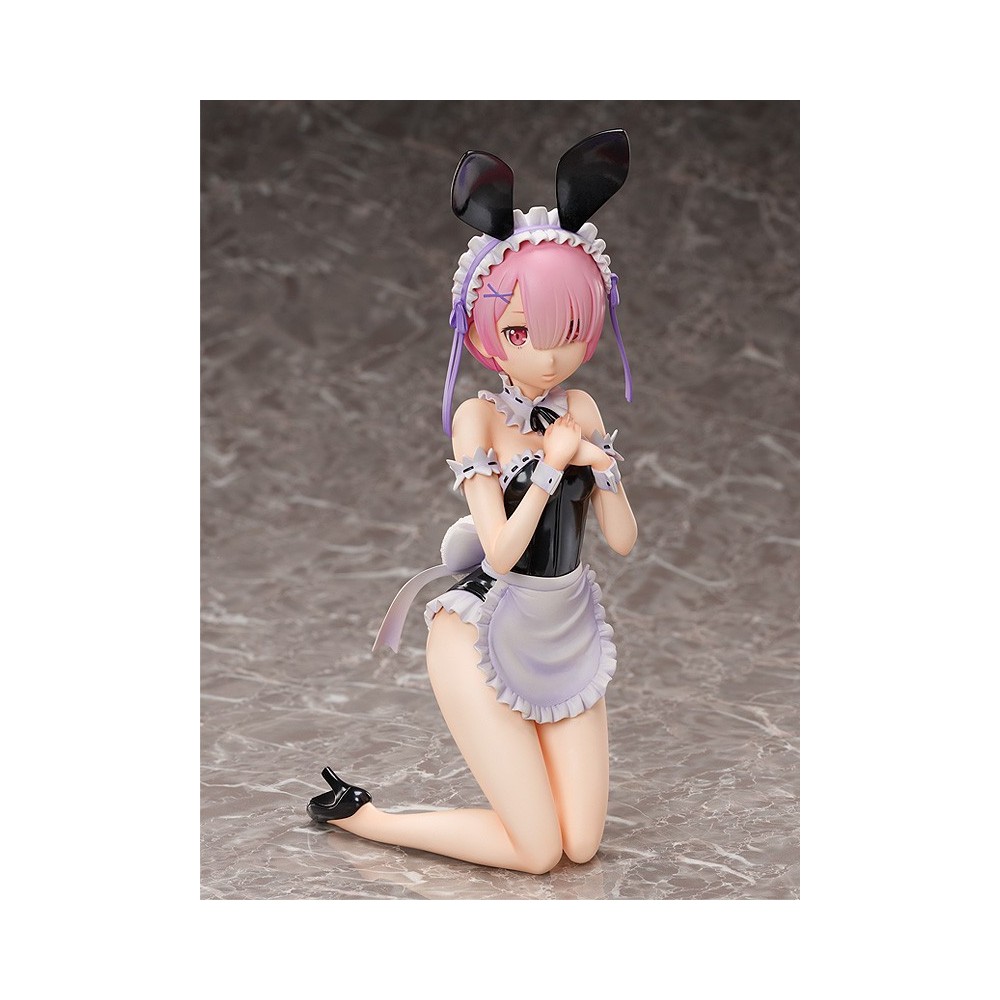 RE:ZERO RAM BARE LEG BUNNY STATUA 1/4 PINK HAIR FIGURE FREEING