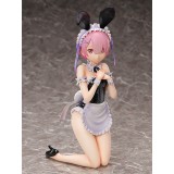 RE:ZERO RAM BARE LEG BUNNY STATUA 1/4 PINK HAIR FIGURE FREEING